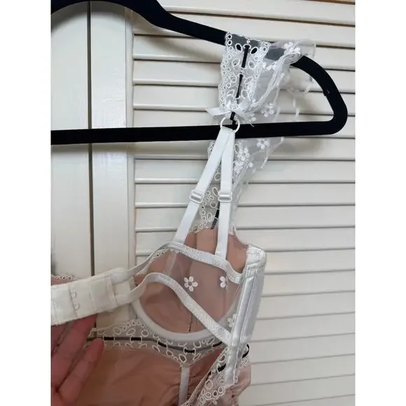 Love & Lemons X Victoria Secret Floral Festival Lace Bustier Daisy Mini Dress-XS - Picture 6 of 8